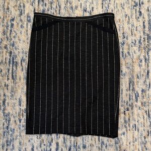 ATM Navy Pinstripe Pencil Skirt